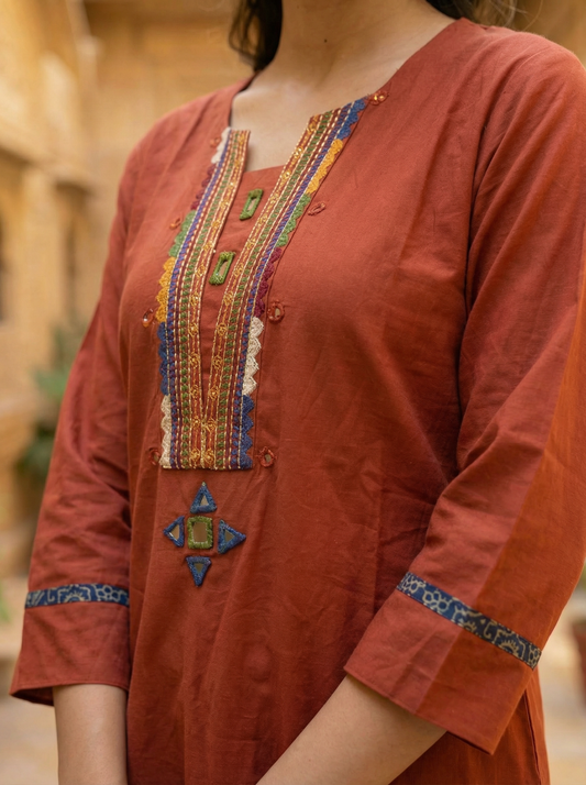GIRRA – Burnt Rust | Signature Grace Kurta Set