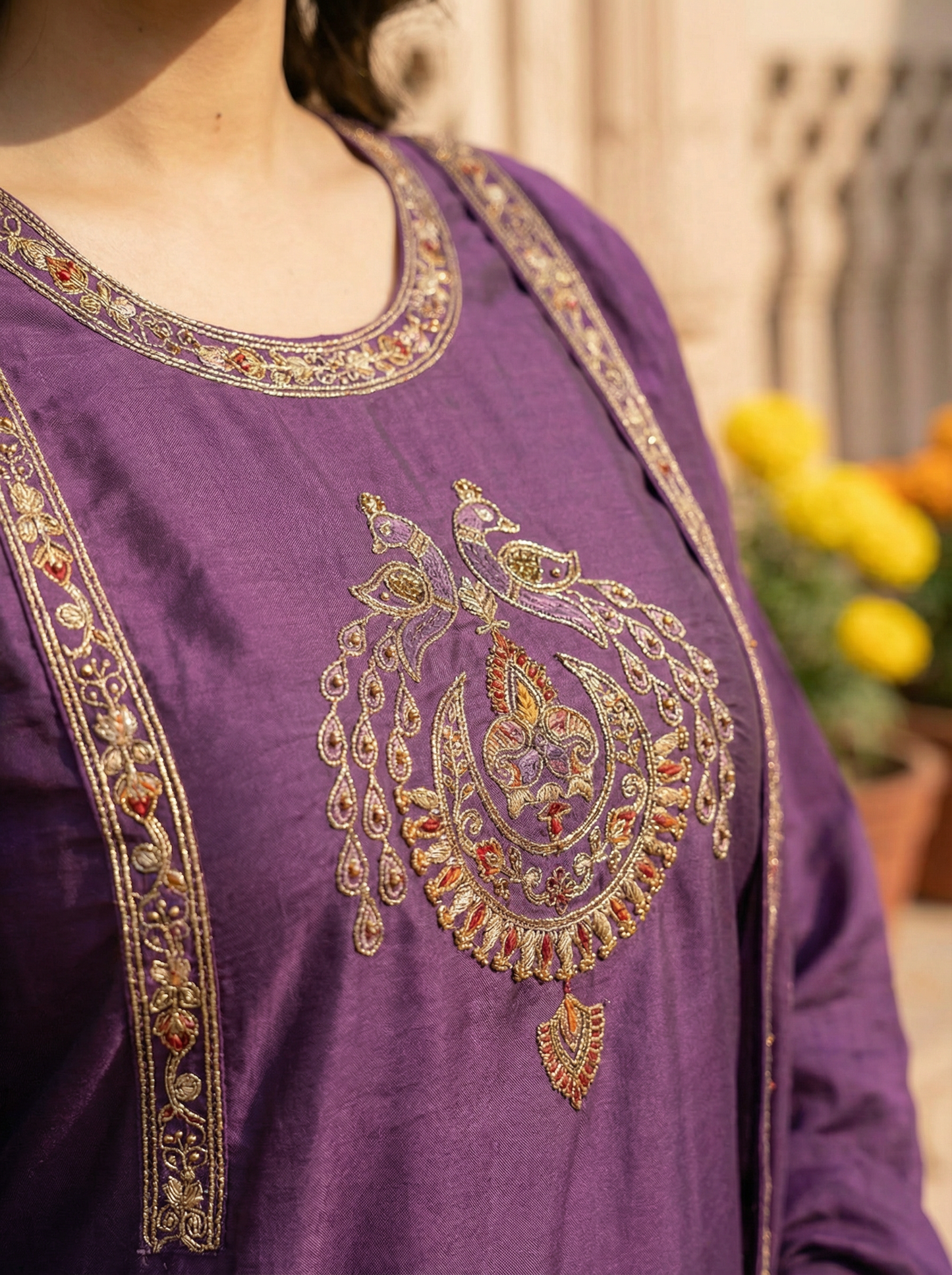 GIRRA – Royal Purple Heritage Luxe Kurta Set