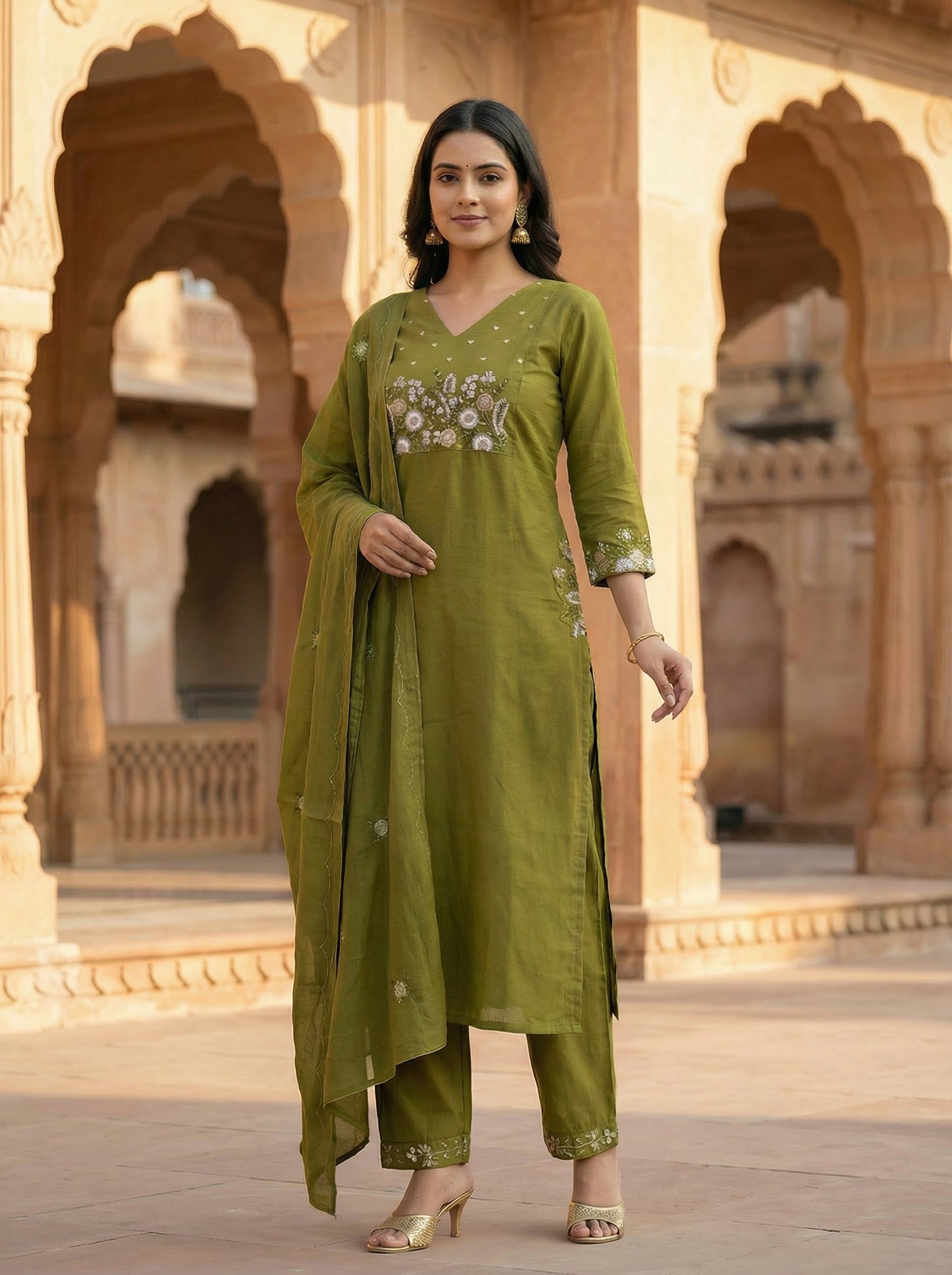 GIRRA – Olive Royale | Signature Kurta Set