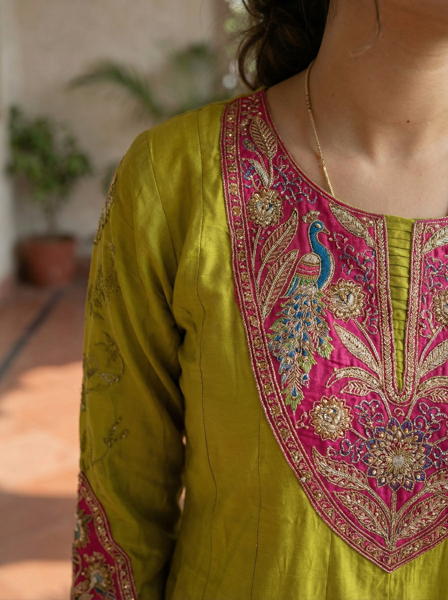 GIRRA – Olive Mustard Heritage Luxe Kurta Set