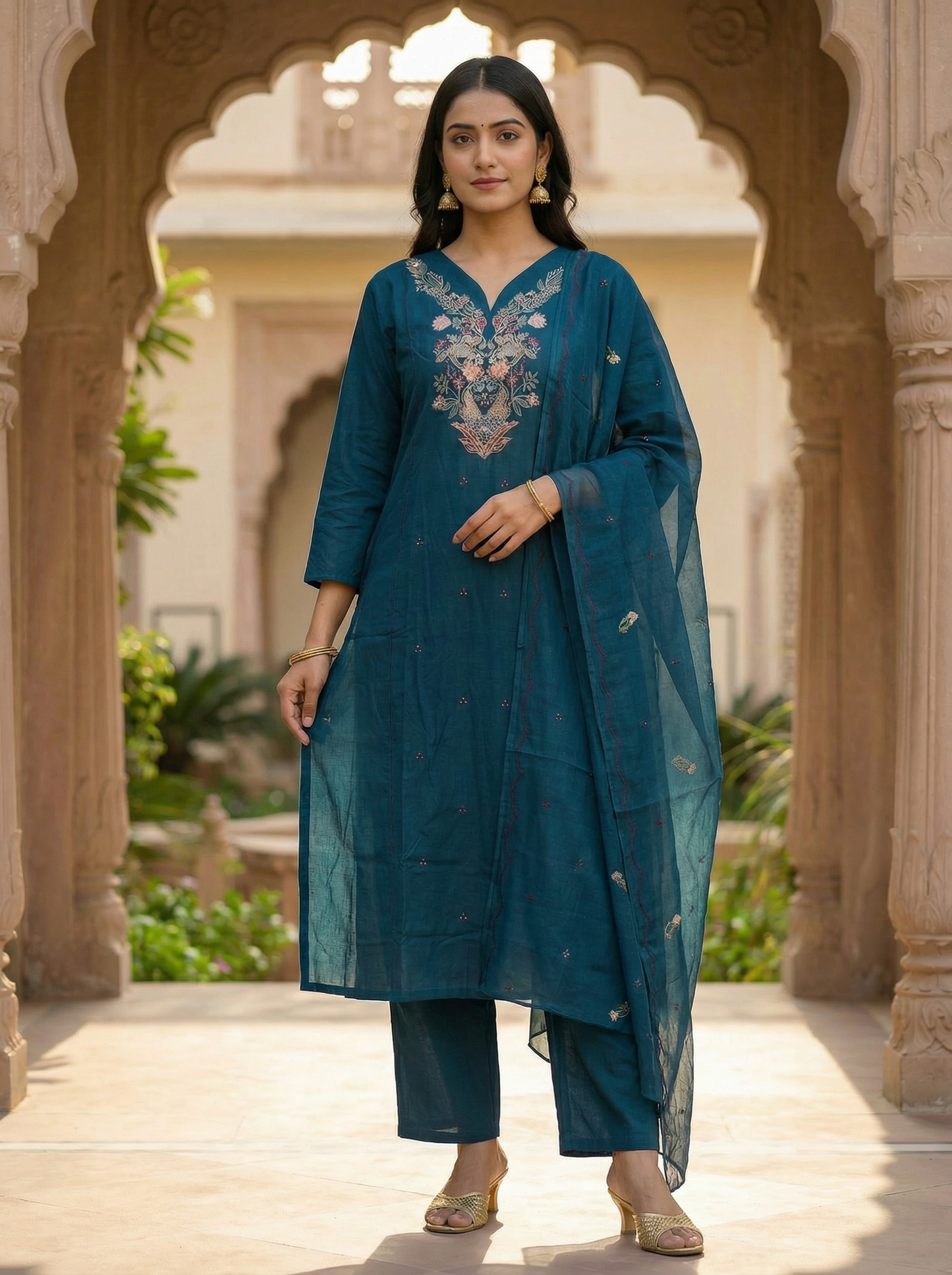 GIRRA – Teal Blue | Signature Kurta Set