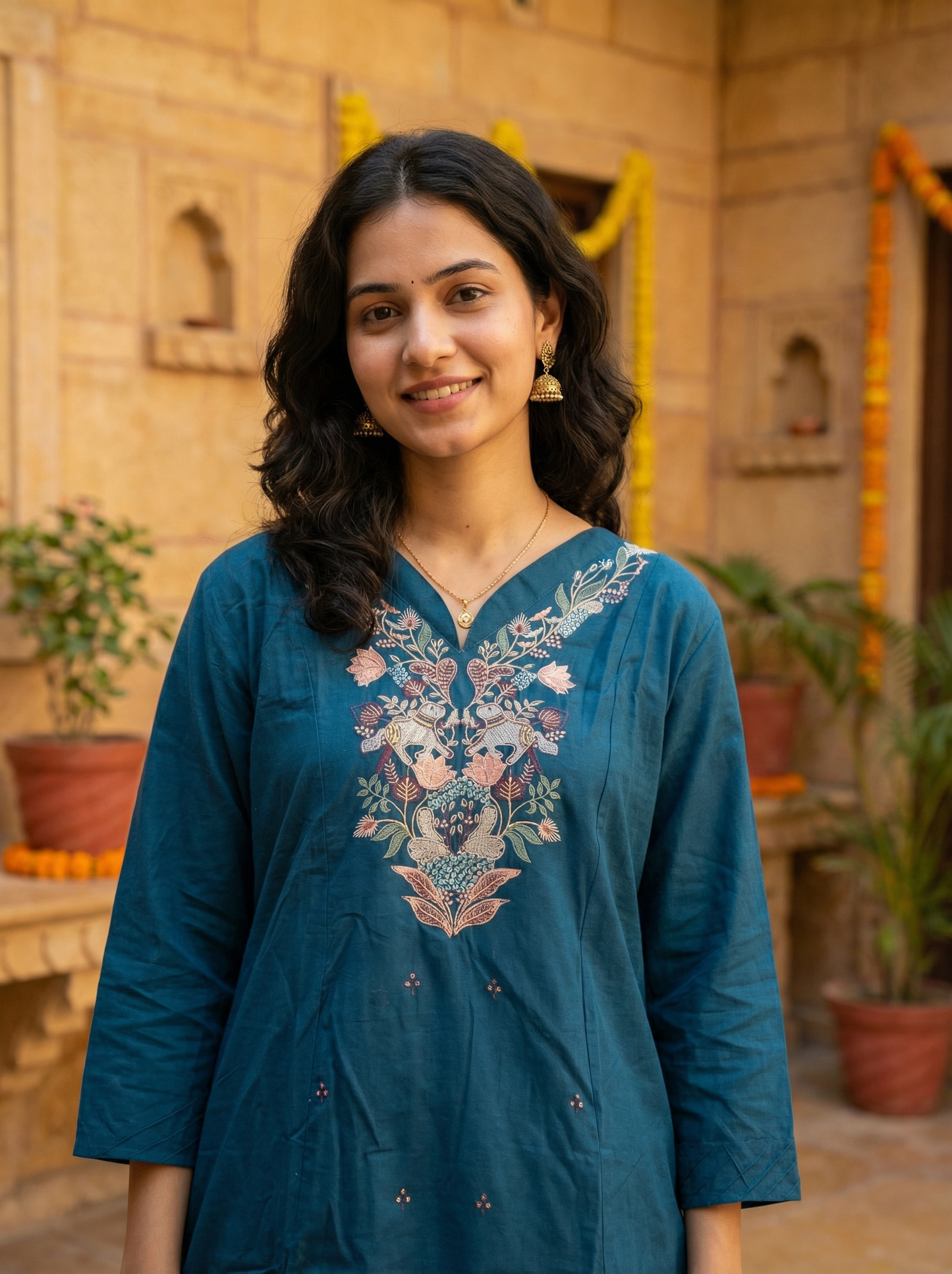 GIRRA – Teal Blue | Signature Kurta Set