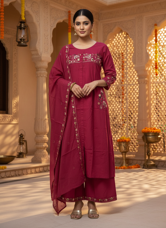 GIRRA – Rani Pink | Signature Kurta Set