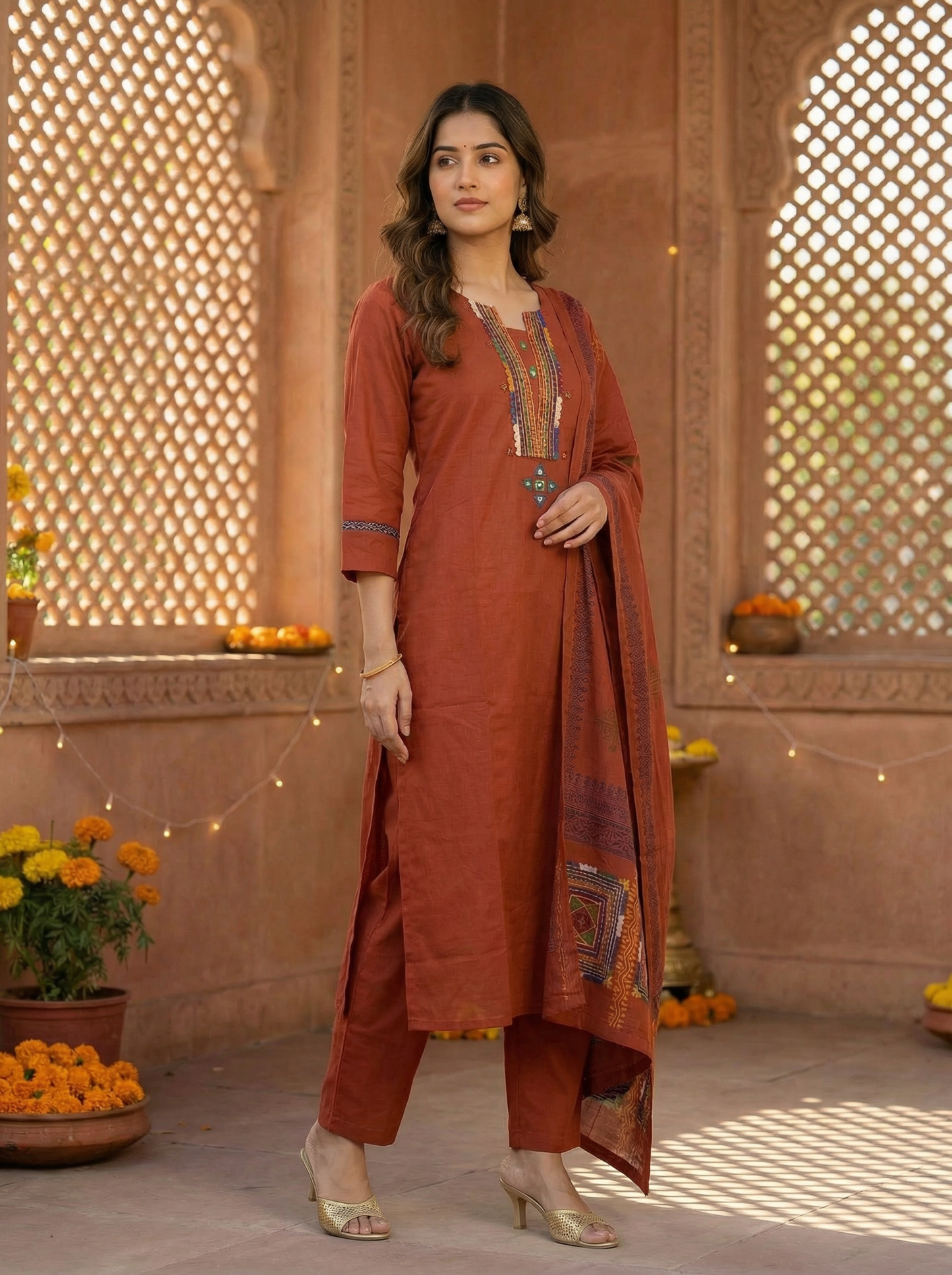 GIRRA – Burnt Rust | Signature Grace Kurta Set