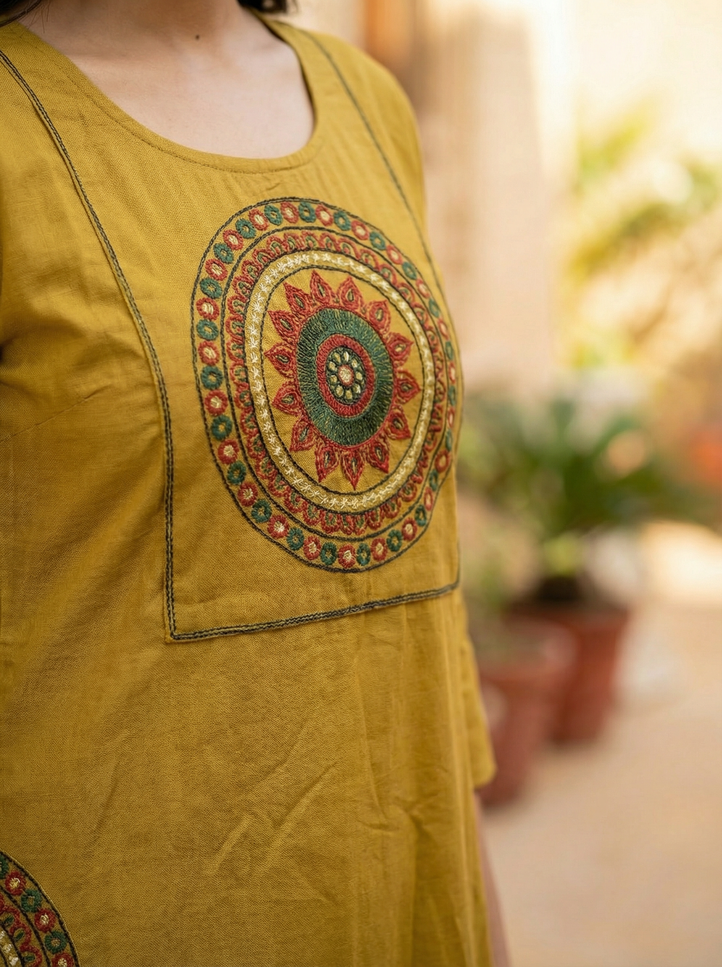 GIRRA – Olive Aura | Everyday Elegance Kurta Palazzo Set