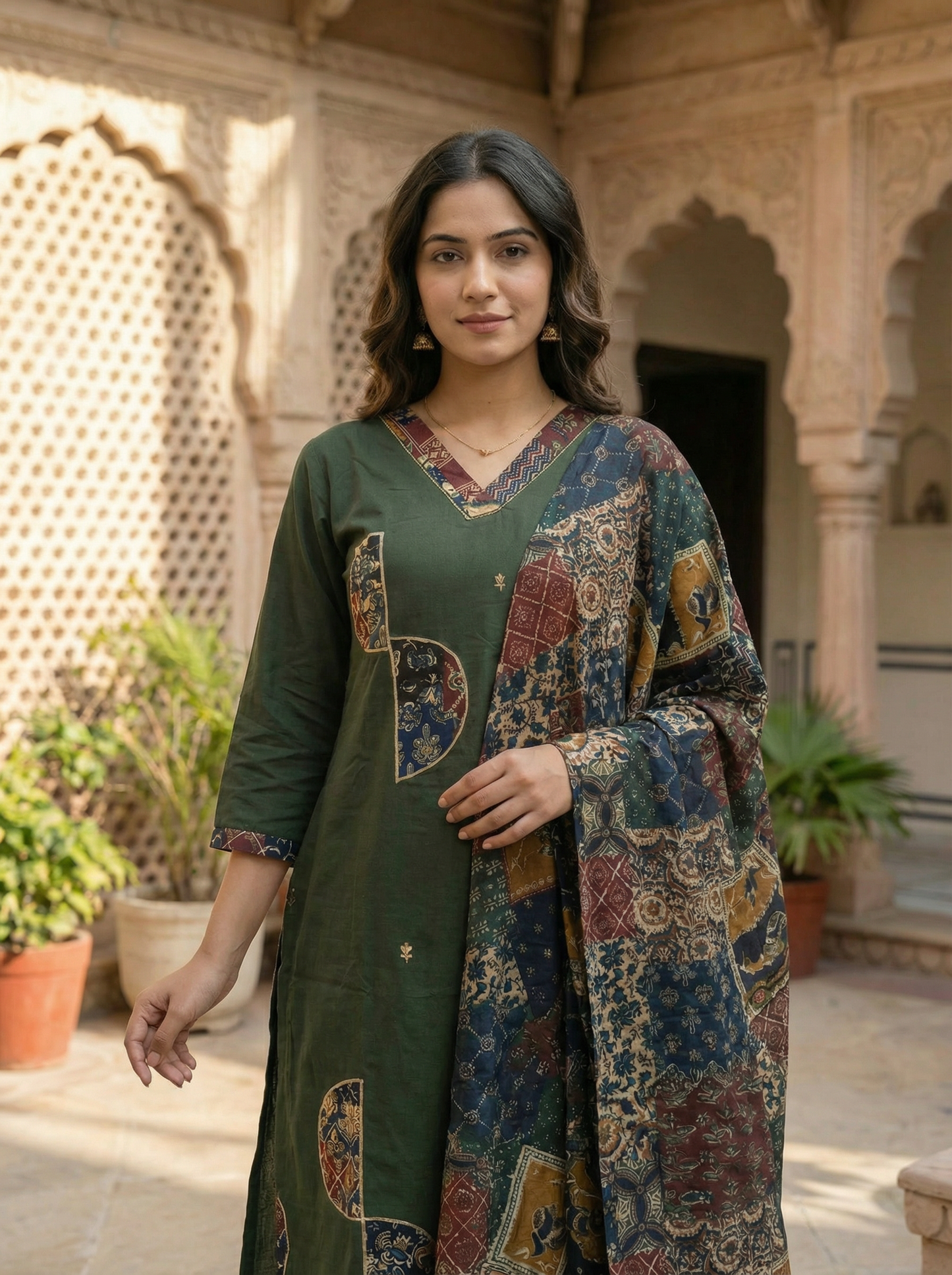 GIRRA – Heritage Moss | Everyday Elegance Kurta Set