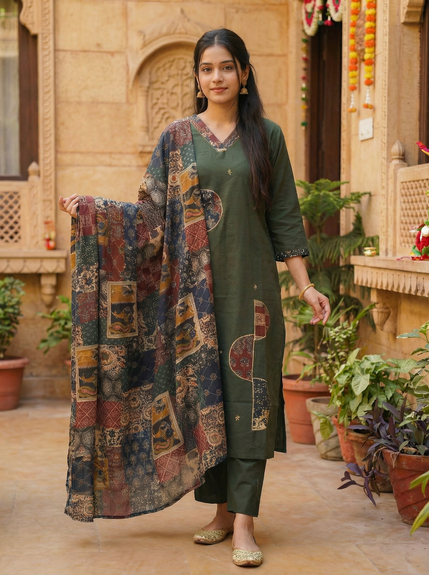 GIRRA – Heritage Moss | Everyday Elegance Kurta Set