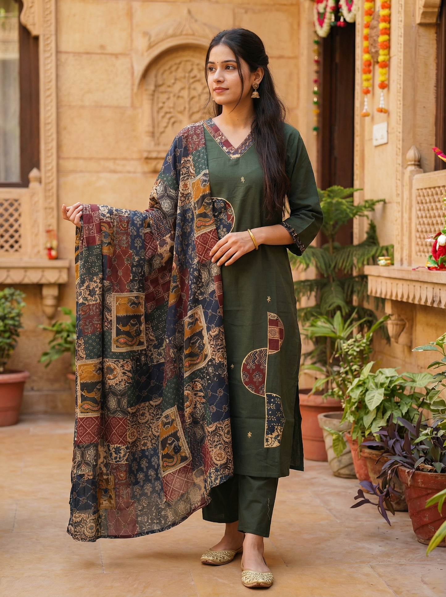 GIRRA – Heritage Moss | Everyday Elegance Kurta Set